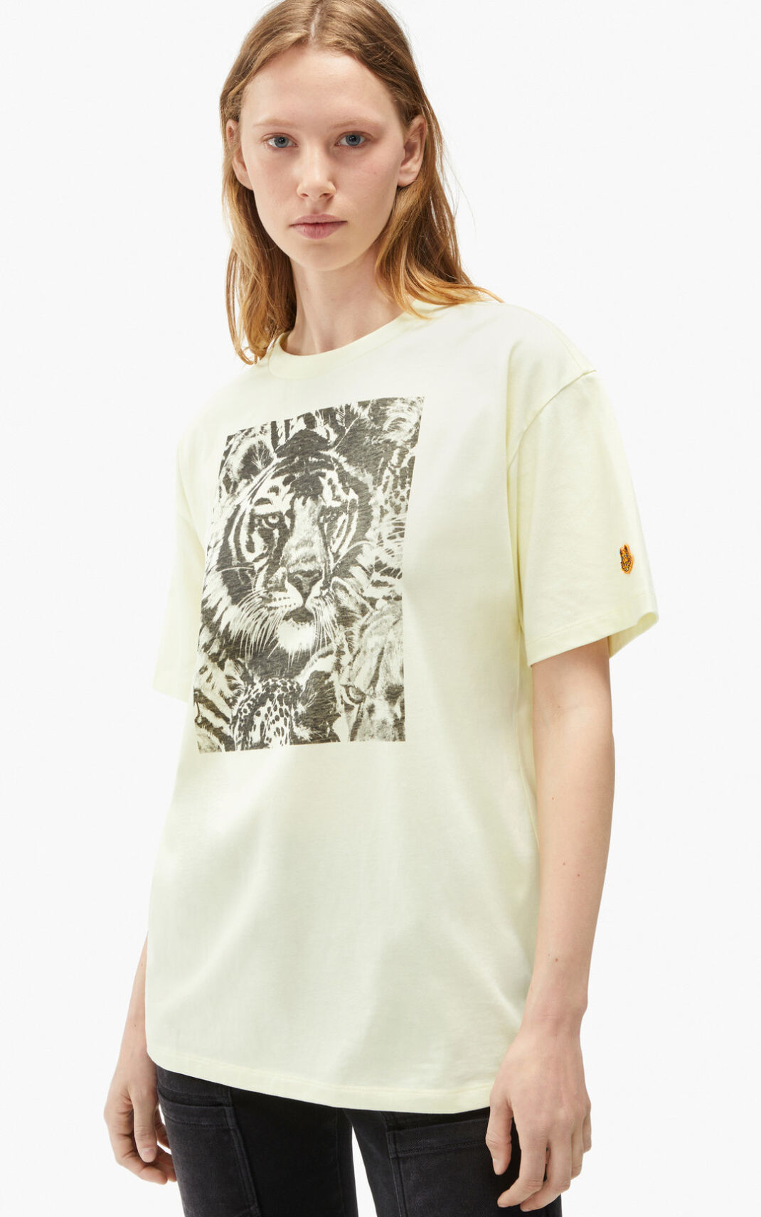 T Shirt Kenzo Wildtigers oversized Femme Beige | XWRM-07192